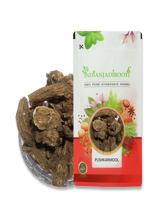 IndianJadiBooti Pushkarmool (100g) | Inula Racemosa Root | Pushkar Mool | Ayurvedic Herb for Respiratory Comfort, Chest Congestion & Heart Health | Natural Kapha Balancer | Dried Roots - Image 1